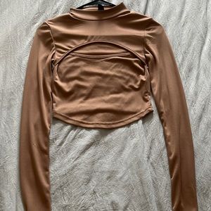 Cut Out Long Sleeve Top